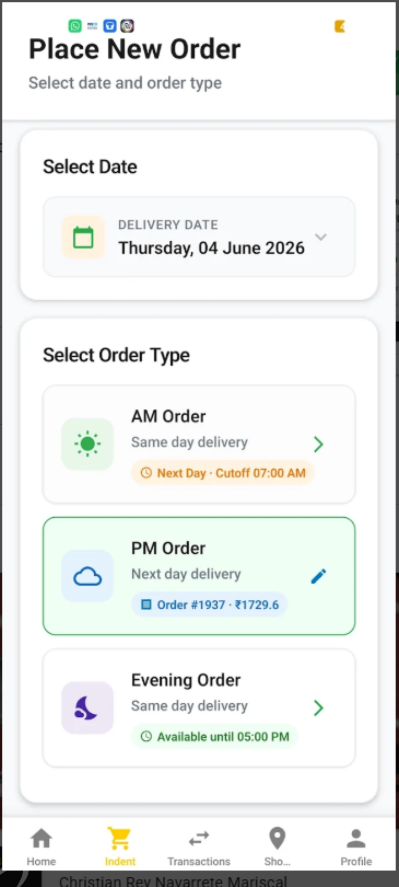 Reyss app transaction history
